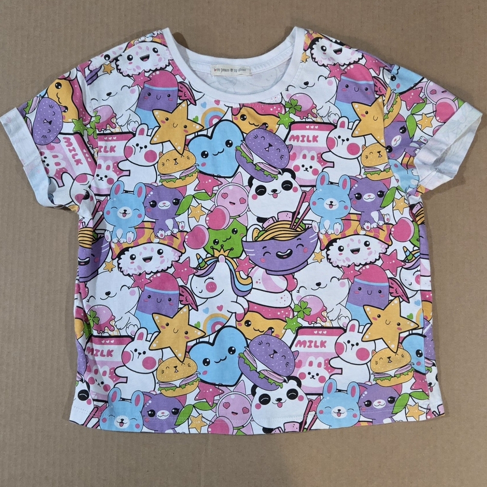 Playful Cartoon Print Kids T-Shirt